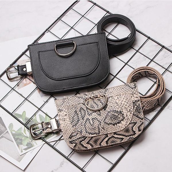 

vintage leather messenger bag women retro serpentine waist bag crossbody bags chest bags