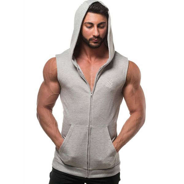 

MarchWind Brand Designer Cotton Hoodie Sweatshirts Fitness Clothes Bodybuilding Tank Top Men Sleeveless Sporting Shirt Casual Waistcoat