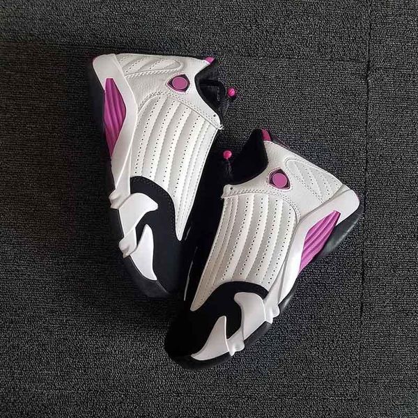 

women 14 fuchsia blast gs basketball shoes 654969 -119 white fuchsia blast -black womens designer sports sneakers come with box, White;red
