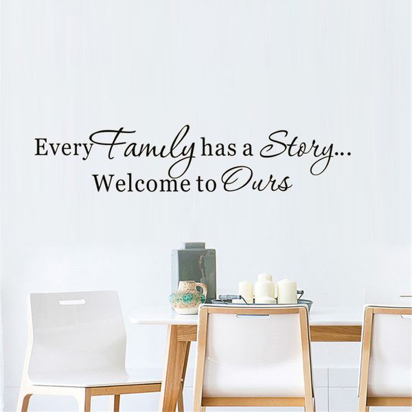 Family Story Art Decal For Living Room Home Decor Vinyl Wall