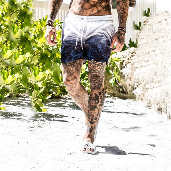 

print beach shorts briefs swimwear shorts running men breathable sport fitness training gym, Black;blue