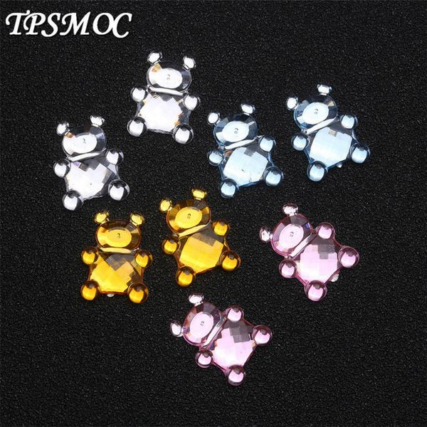 

100pcs/lot acrylic teddy bear crystal rhinestones baby shower favor table scatter confetti boys & girls decoration ing