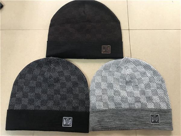 

new france fashion mens desig hats bonnet winter beanie knitted wool hat plus velvet cap skullies thicker mask fringe beanies hats man, Blue;gray