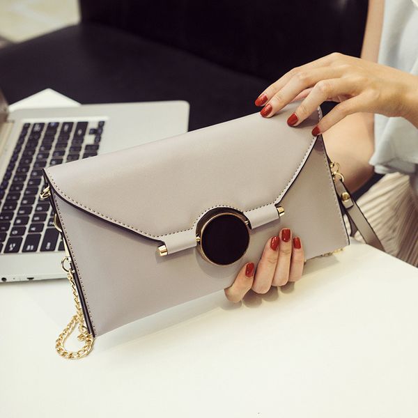 

new hand grab single shoulder slung chain bag han version of simple fashion envelope handbag girl