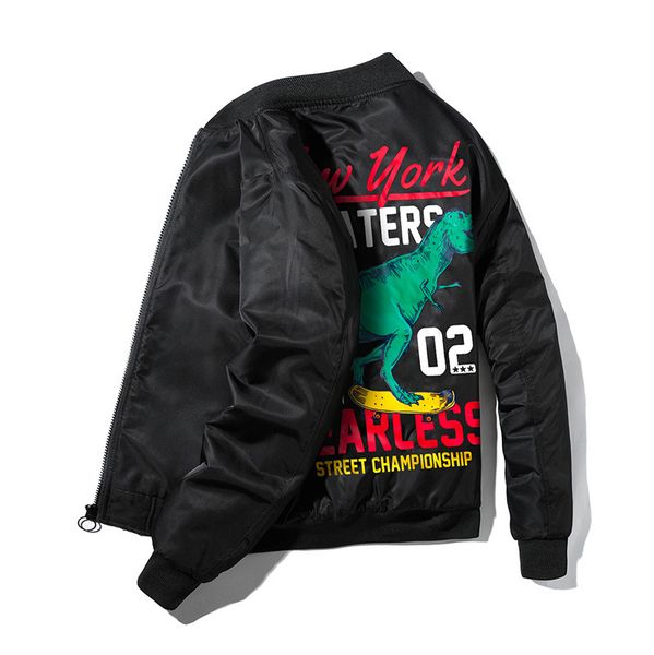 

american style men's uniform leisure clothing ma1 pilot jackets male spring and autumn printing jackets, Black;brown