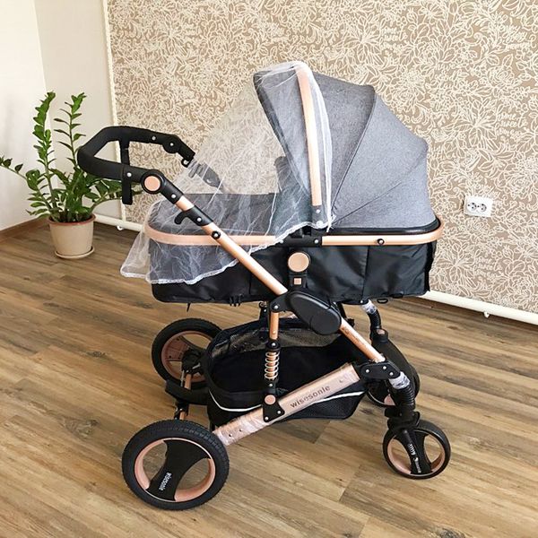 

baby strolle multifunctional 3 in 1 baby stroller high landscape stroller folding carriage gold newborn