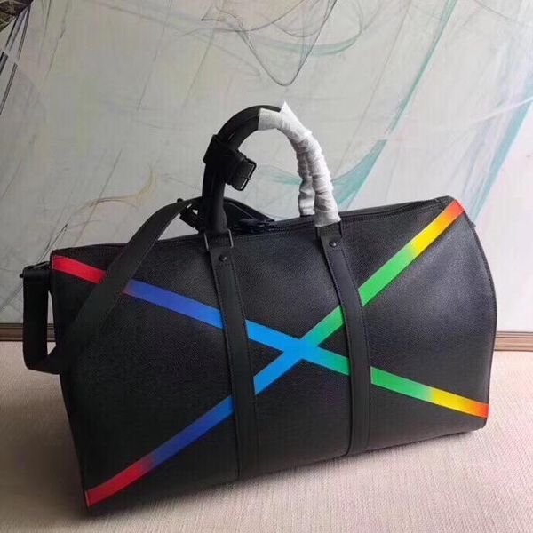 

new style mens designer travel luggage bag men totes keepall leather handbag duffle bag brand fashion female designer bag