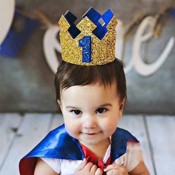 

новый шаблон дети корона волос группа baby birthday party портрет головной убор малыш корона новорожденный мальчик принц шляпа, Slivery;white