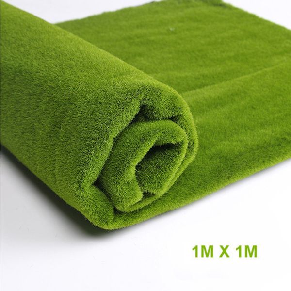 

vivid artificial moss fake patio decor 100*100cm realistic green plants grass high quality