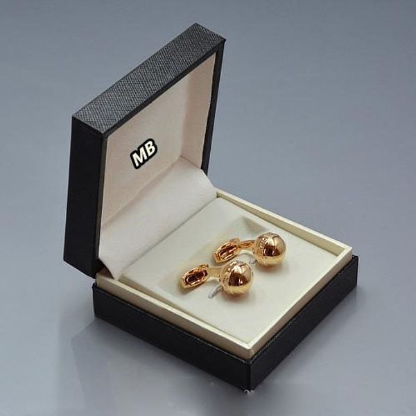 

4 colors spherical men shirt cufflink luxury jewels copper metal cuff links for wedding gift ( with box, Silver
