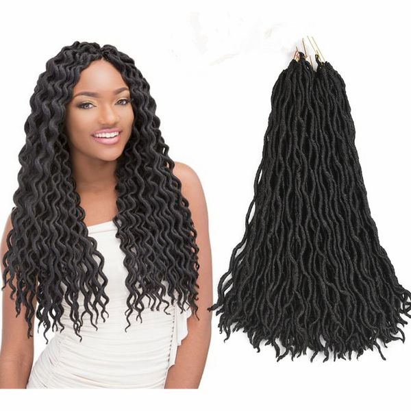 2020 2x Mambo Wave Faux Locs Curly Ombre Locs Braid Hair Wavy