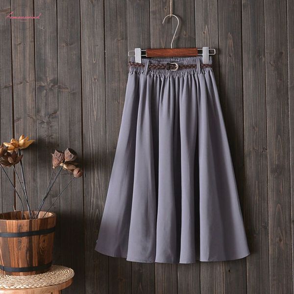 

2020 elegant spring summer pleated skirt womens vintage high waist skirt solid long skirts new fashion metallic skirt female, Black