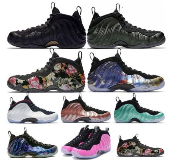 

foam one penny hardaway mens basketball shoes cny floral fleece habanero red sequoia eggplant rust pink foam sports sneakers 7-13