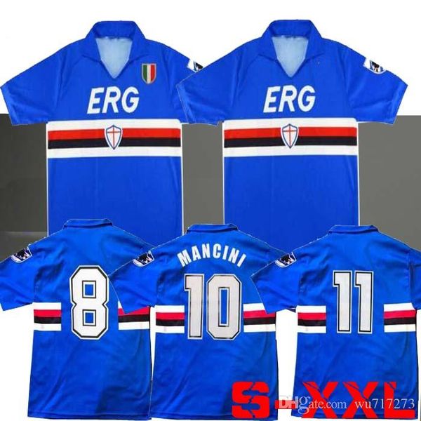 

90 91 sampdoria mancini vialli home soccer jersey 1990 1991 maglie da calcio sampdoria retro vintage classic football shirt maillot, Black;yellow