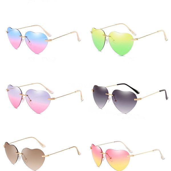 

supplies heart-shaped sunglasee male men and women sunglass personality glasses #68082, White;black