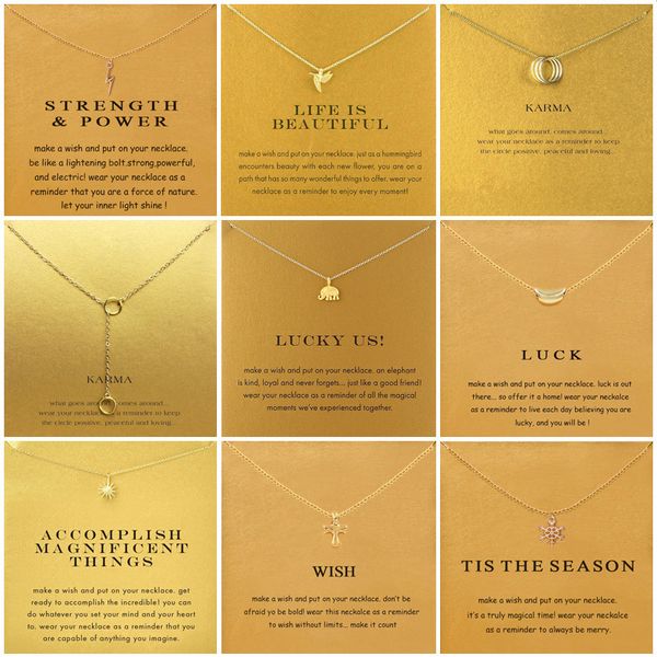 

9 стили слон солнце круг крест ожерелья подвески минималистский цепи колье ожерелье для женщин ювелирные изделия подарочные карты, Silver