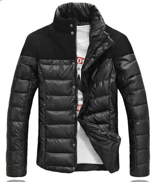 

2018 winter men's cotton-padded clothes korean version coat stand collar slim thicken fashion, Tan;black