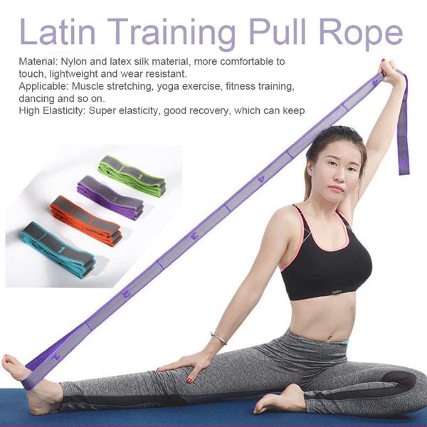 

home gym latin training resistance band stretch tension belt beginners gymnastics portable pilates yoga fitness equipment adult
