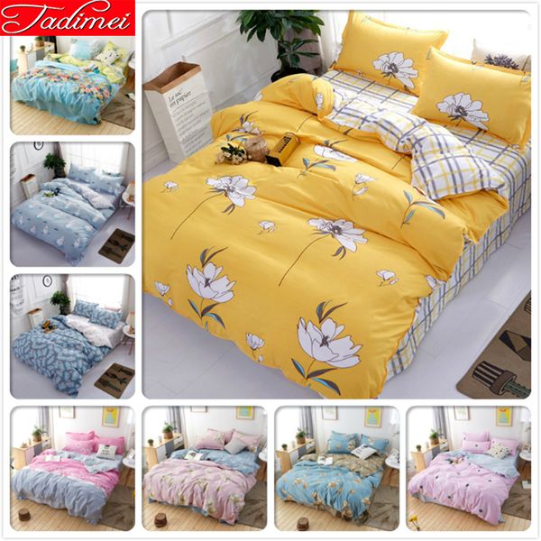 Yellow Duvet Cover 3 Bedding Set Adult Kids Child Soft Cotton Bed