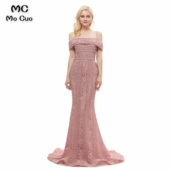 

new arrival straps mermaid prom dresses with special lace short sleeve sweep train evening gown prom dress custom made, White;black