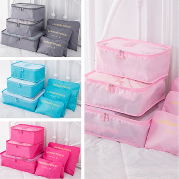 

8 colors travel makeup bag 6piecs set waterproof travel storage cloth sorting bag set bra underwear luggage organizers storage bags e11304