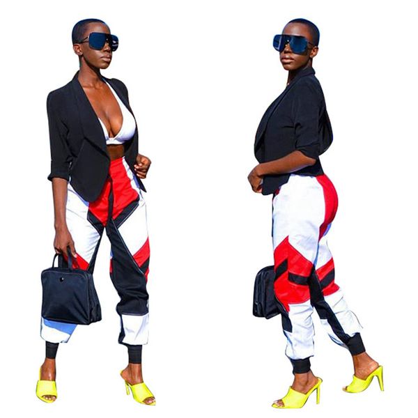 

женщины женщины цифровой позиционирования печати брюки случайные тренировочные спортивные брюки мода высокой талией свободные брюки брюки же, Black;white