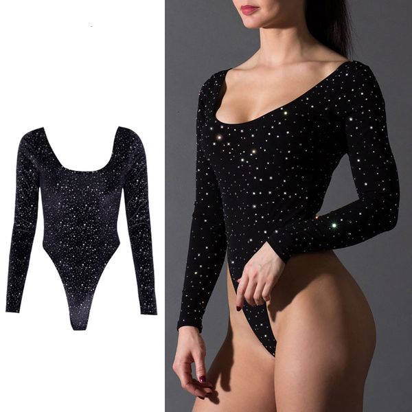 

комбинезоны комбинезон-футляр для женщин sexy bodysuit женский комбинезон алмазные bodycon повседневный партия black one piece summer трико, Black;white