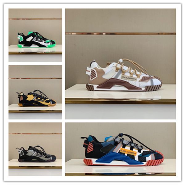 

new men and women ns1 sneakers in mixed materials luxury designer shoes men and women sneakers fashion size 35-46 with box, Black