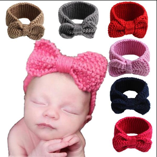 knitted bow headband baby