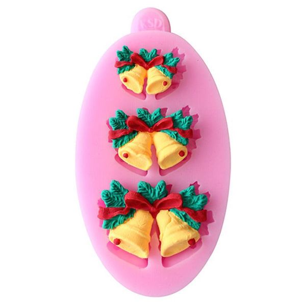 

Ѭождевенкий подаѬок jingling белл иликонове пеене оѬ fondant mold, пеене желе 