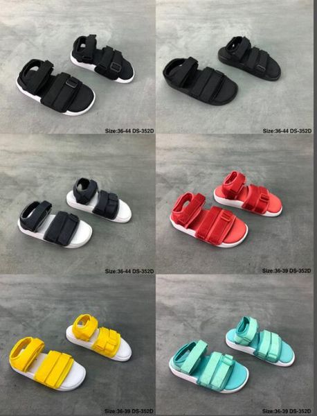 

2019 spring summer sandals men women fashion designer red, black and white adilette sandal w slipper shoes size 36-44