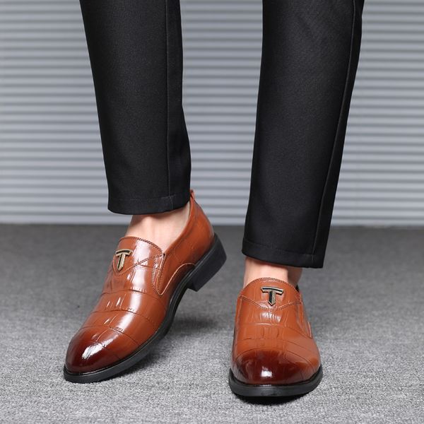 Fashion Pu Leather Shoes Mens Dress Shoe Pointed Oxfords Shoes For