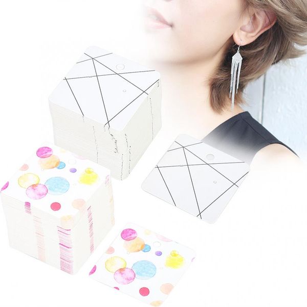 

100pcs diy handcrafts jewelry earrings ear studs drop earrings hanging card display holder hang cards tool organizer container, Pink;blue