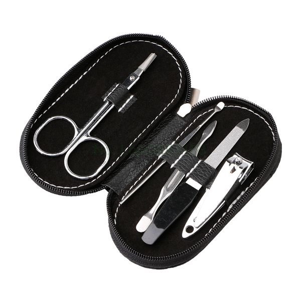 

5pcs/set pedicure manicure clippers cleaner nail cuticle grooming kit case tool