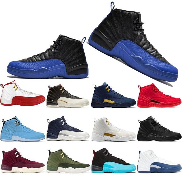

wholesale new 12 12s game royal fiba men basketball shoes cny michigan gym red nyc bulls xii mens trainers designer sports sneakers 7-13