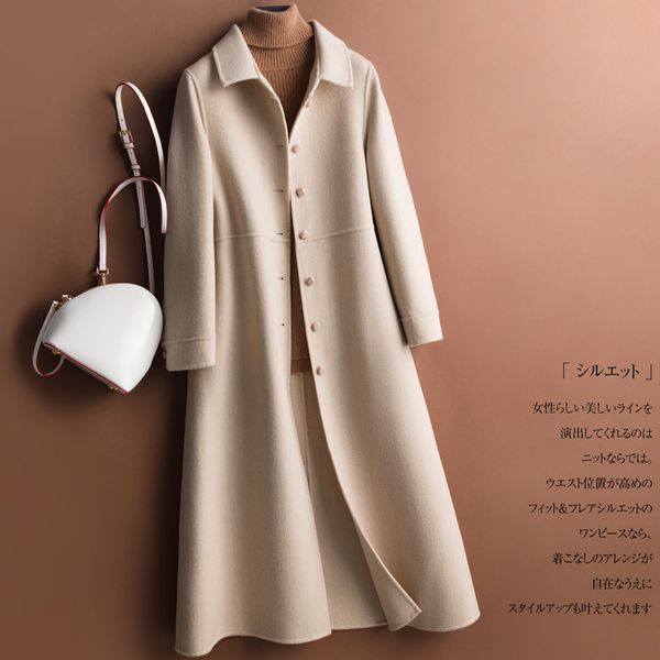 

women's wool coat woolen overcoat korean version of the loose casual trend retro wild single breasted solid color coat, Black