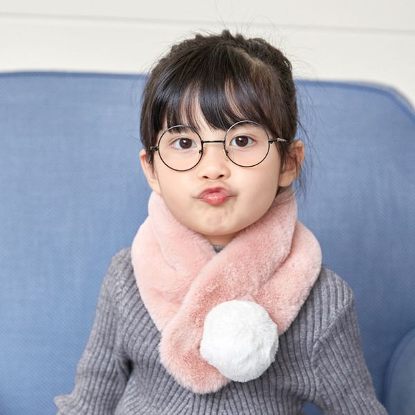 

2018 ребенок шарф мило искусственной кожи малышей зимы шеи теплой, Red;brown