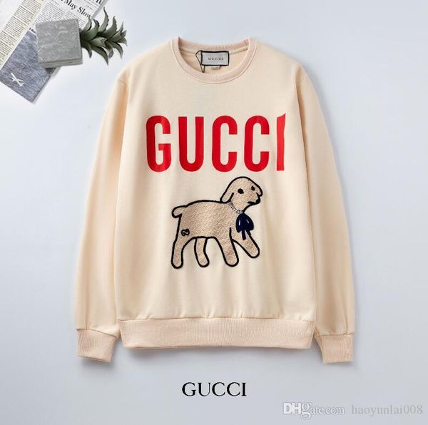 

europe paris 2020 new men women lovers clothing casual sweatshirt hip hop sweatshirts sellers classic fashion round neck sportswear, Black