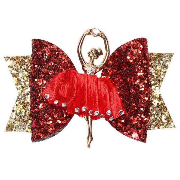 

hairpins for cute girls princess glitter hair bows clips ballet girl handmade hairpin cute kids bow princess headdress, Slivery;white