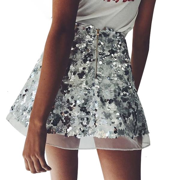

black skirts mini skirt gold sequin mesh womens chic high waist skirt zipper casual short party beach black skirt assk20005