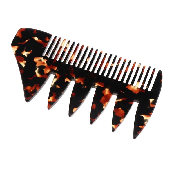 

2 ways mens oil hair pick comb salon salon hairdressing styling combs, Silver