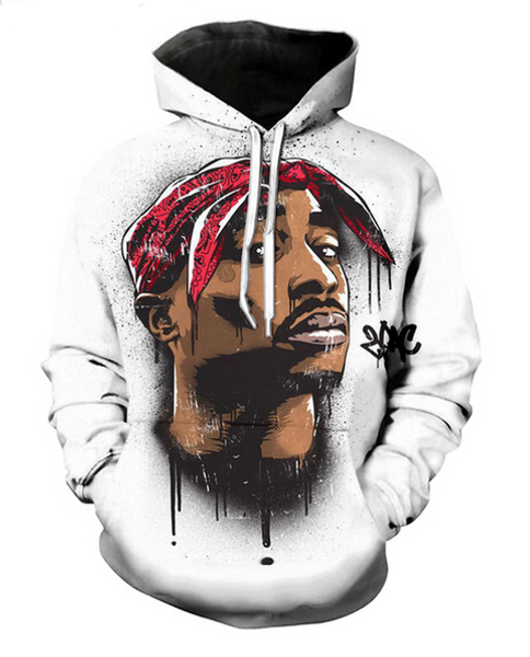 

new fashion sweatshirt men / women 3d hoodies print 2pac tupac slim stylish hooded hoodies lms010, Black