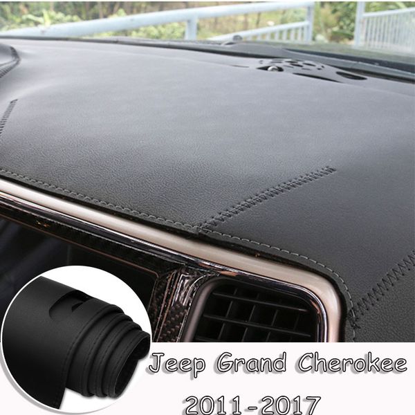 

dashboard cover leather dashmat dashboard cover car pad dash mat sunshade carpet for grand cherokee 2011-2017