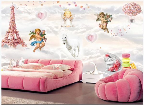 

3d p wallpaper custom mural on the wall beauty dream angel candy tv background home decor living room wallpaper for walls 3 d