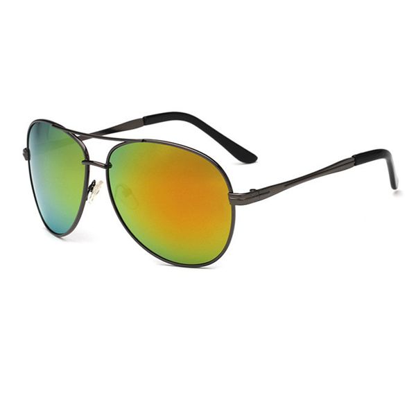 

metal polarized reflective lens sunglasses men polarizer uv400 eye protection sun glasses decoration outdoor eyewear oculos gafa, White;black