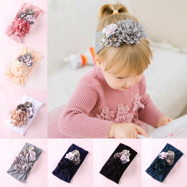 

Toddler Kid Baby Girls Bunny Rabbit Bow Knot Turban Headband Elegant Flower Cute Hair Band Lovely Sweet Floral Headwrap