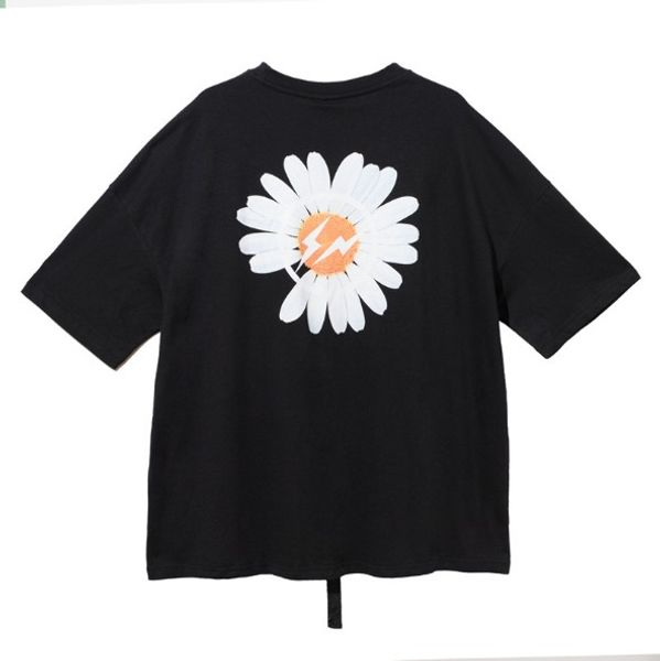 

Mens Fashion Tshirt Street Style GD Peaceminusone Printing Tee Round Neck Short Sleeve for Men and Women Black Free Size