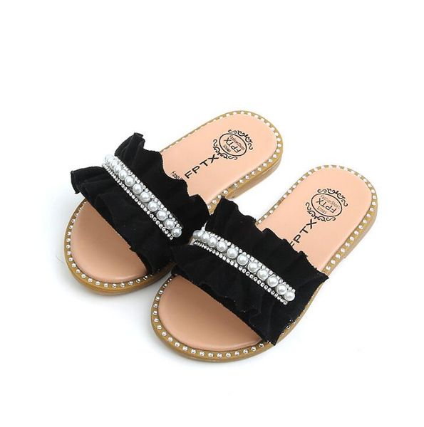 

kids shoes for girls new summer cute princess beach sandals kids sandals rhinestone design sandal girl open toe princess shoes, Black;red