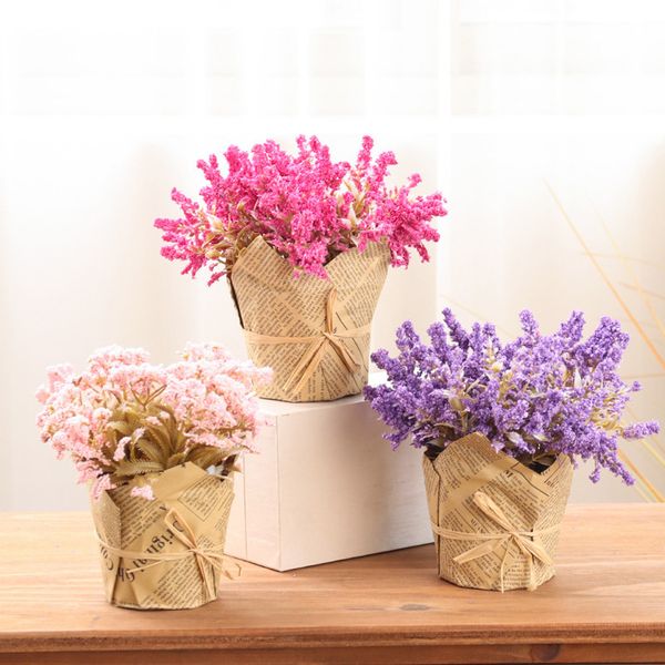 

#20 kraft paper fake flower simulation flower pot decoration decoration artificial flowers household daily