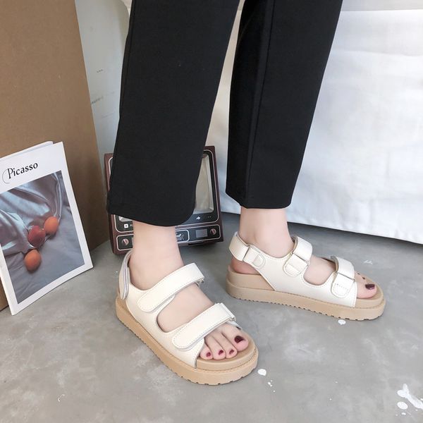 

increasing height black platform sandals wedge 2020 women's med female shoe ladies shoes summer all-match anti-skid